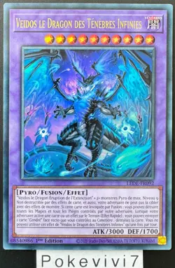 Carte YU-GI-OH! VEIDOS LE DRAGON DES TENEBRES INFINIES LEDE-FR092 UR NEUF - Image 1