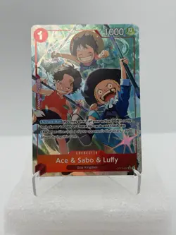 Ace & Sabo & Luffy OP13-007 NM - SR AA - One Piece Carrying On His Will - Image 2