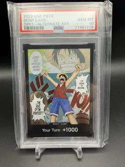 2022 ONE PIECE English DON!! CARD OP01 - Alternate Art PSA 10 GEM MT - Image 1