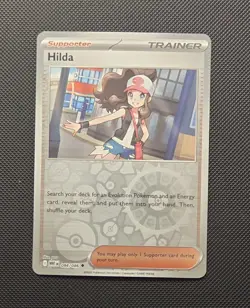 Pokemon TCG Hilda Trainer White Flare Reverse Holo Card 084/086 NM - Image 1