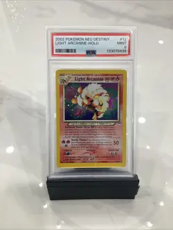 Pokemon Neo Destiny Holo Card Light Arcanine 12/105 PSA 9 Mint 2002 - Image 1