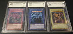 Yu-Gi-Oh! Egyptian God Card Set 2010 LC01 LIMITED EDITION BCCG 10 Mint - Image 1