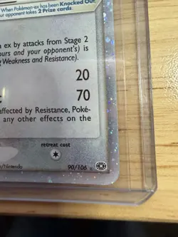 Pokemon TCG Altaria EX Emerald Holo Rare Card 90/106 2005 - Image 4