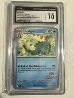 Feraligatr Promo Card 213 Scarlet & Violet Illustration Contest 2024 - Image 1
