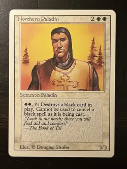 Magic the Gathering ~ MTG ~ 1x Northern Paladin ~ 3rd Edition ~ M/NM ~ REVISED - Image 1