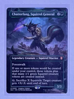 Chatterfang, Squirrel General #82 Commander Bloomburrow Borderless MTG - Image 1