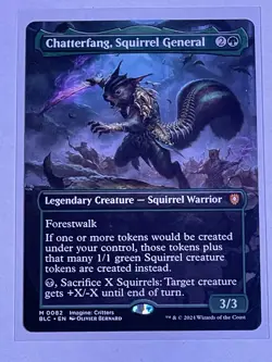 Chatterfang, Squirrel General #82 Commander Bloomburrow Borderless MTG - Image 3