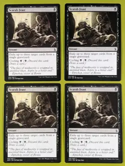 Scarab Feast x4 Throne of Eldraine 4x Magic the Gathering MTG - Image 1