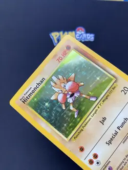 Pokemon TCG Hitmonchan Base Set 7/102 Holo Rare LP. - Image 2