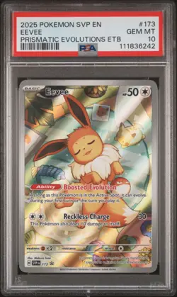 Eevee 173 PSA 10 Scarlet & Violet Promo Prismatic Evolution ETB Pokemon - Image 1