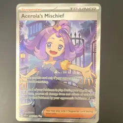 Pokemon Acerola's Mischief 165/132 Me01 Mega Evolution Full Art Holo Trainer - Image 1
