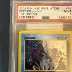 SUICUNE-HOLO 1ST EDITION POKEMON NEO REVELATION 2001 14 PSA 9 - Image 2