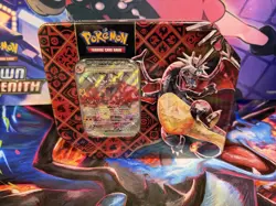 Pokemon TCG SV Paldean Fates Charizard EX Tin 5 Packs New SEALED! - Image 1