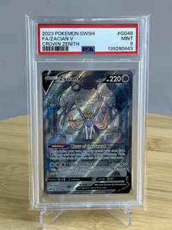 Zacian V GG48/GG70 PSA 9 Full Art Crown Zenith Pokemon 2023 - Image 1