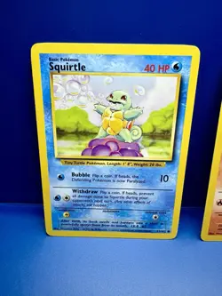 Pokemon TCG Base Set-Charmander, Squirtle, & Bulbasuar. Vintage 1999 LP+ - Image 2