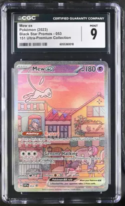 POKEMON English Mew ex 053 2023 Black Star Promo 151 Holo CGC 9 - Image 1