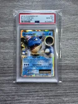2016 POKEMON XY EVOLUTIONS #21 BLASTOISE EX PSA 10 - Image 1