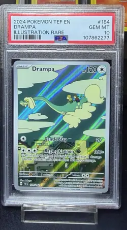 2025 Pokemon TEF EN Drampa Illustration Rare PSA 10 Gem Mint #184 - Image 1