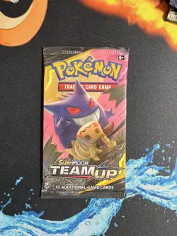 Pokemon Sun & Moon: Team Up Booster Pack Gengar mimikyu art - Image 1