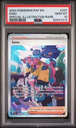 2024 POKEMON PAF EN-PALDEAN FATES SPECIAL ILLUSTRATION RARE #237 IONO PSA 10 - Image 1