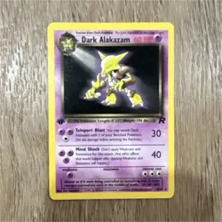 Pokemon Dark Alakazam Team Rocket Rare Card 18/82 60 HP English 2000 TCG - Image 1