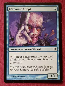 Magic The Gathering SHARDS OF ALARA CATHARTIC ADEPT blue card MTG - Image 1