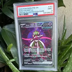 PSA 9 Iron Valiant ex SIR Prismatic Evolutions 2025 Pokemon Card #157 - Image 1