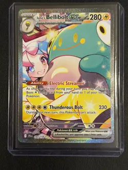 Pokemon TCG Iono's Bellibolt EX Journey Together Ultra Rare Holo Card 183/159 - Image 1