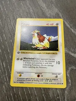 Pidgey 1st Edition 57/102 Base Set Shadowless WOTC Pokemon Card - Image 1