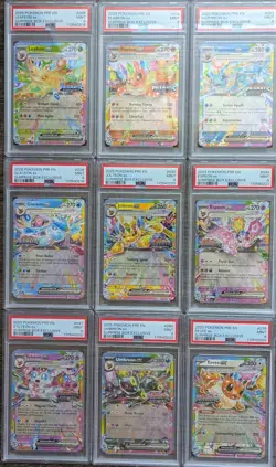 Prismatic Evolutions Surprise Box EX Promo Cards 9/9 Sequential Set PSA 9 - Image 1