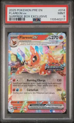 Prismatic Evolutions Surprise Box EX Promo Cards 9/9 Sequential Set PSA 9 - Image 2