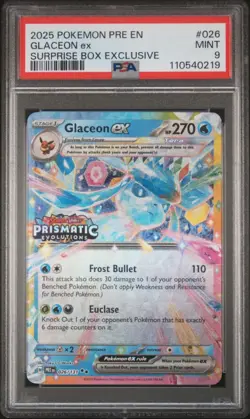 Prismatic Evolutions Surprise Box EX Promo Cards 9/9 Sequential Set PSA 9 - Image 5