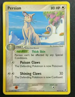 Persian 44/112 2004 EX-FireRed & LeafGreen UnCommon Pokemon Card - Image 1