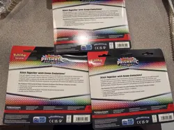 3 x Pokemon TCG Prismatic Evolutions Tech Sticker Collection - Fast Ship - Image 2