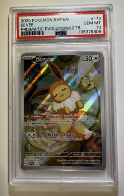 Pokemon Eevee TCG 173 Holo Promo Prismatic Evolutions, PSA 10 - Image 1
