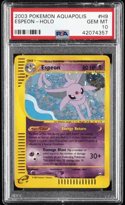 2003 POKEMON AQUAPOLIS #H9 ESPEON-HOLO PSA 10 - Image 1