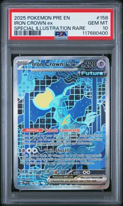 Iron Crown EX 158/131 Prismatic Evolutions SIR PSA 10 Gem Mint Pokemon - Image 1