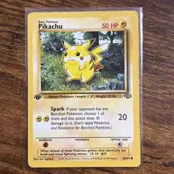Pokemon TCG Pikachu 60/64 Jungle 1st Edition MP/LP - Image 1