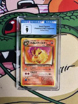 1997 Pokemon Japanese Rocket DARK FLAREON #136 CGC 9 MINT - Image 1