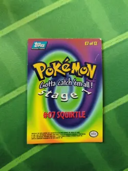 Squirtle 07 Topps E7 of 12 Blue Logo MP Pokemon - Image 2