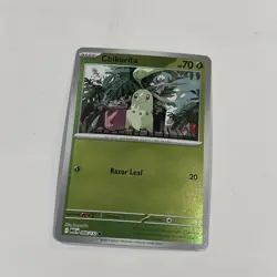Chikorita 008/132 Me01: Mega Evolution Reverse Holo Pokemon TCG NM - Image 1