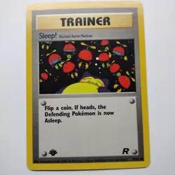 Sleep! 79/82 Team Rocket 1st Edition Vintage 1999 NM Pokemon - Image 1