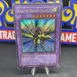 Yu-Gi-Oh! SECRET RARE HOLO GAIA THE DRAGON CHAMPION LOB-125 - Image 1