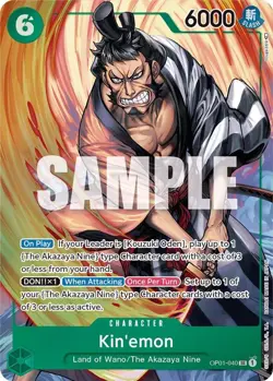 One Piece Kin'emon (Parallel) (OP01-040/284) OP01 Romance Dawn NM FOIL - Image 1
