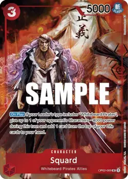 One Piece Squard (Box Topper) (OP02-009/258) OP02 Paramount War NM FOIL - Image 1