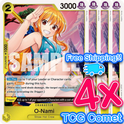 [4x Playset] O-Nami - Wings of the Captain (OP06) - One Piece CCG TCG - Image 1