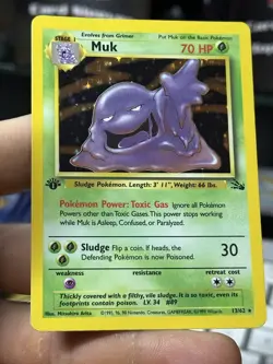 1st Edition Muk 13/62 Fossil 1999 Holo Rare WOTC Pokemon Card TCG - Image 4