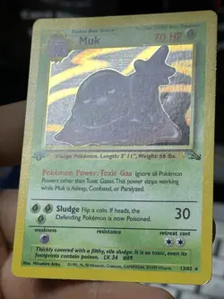 1st Edition Muk 13/62 Fossil 1999 Holo Rare WOTC Pokemon Card TCG - Image 5
