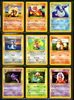 1999 Pokemon BASE SET SHADOWLESS Edition COMPLETE Uncommon Common Cards Lot NM+ - Image 2