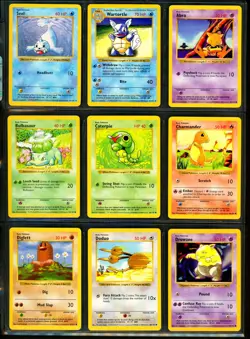 1999 Pokemon BASE SET SHADOWLESS Edition COMPLETE Uncommon Common Cards Lot NM+ - Image 4